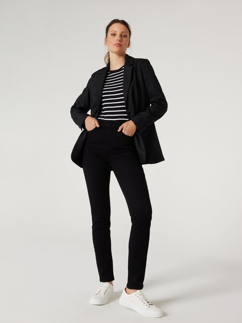 Harper Boyfriend Blazer, Black, hi-res