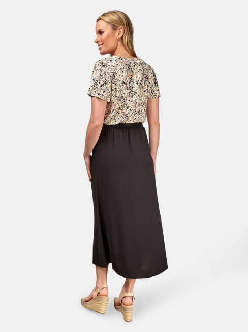 Gabriella Soft Skirt, Black, hi-res