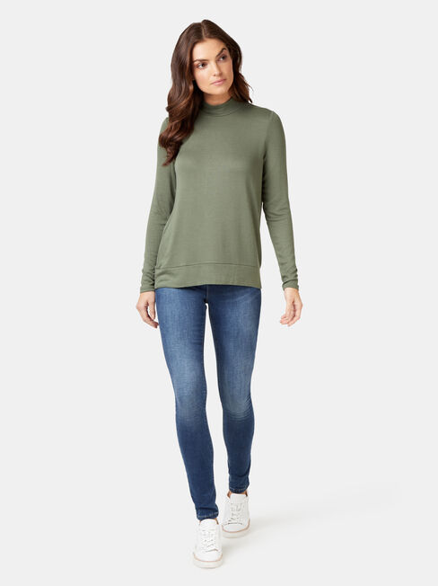 Layla Soft Touch Top, Green, hi-res