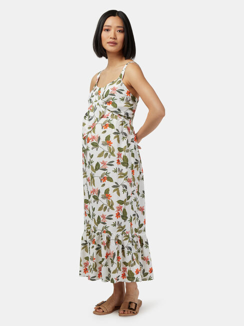 Kiki Tie Front Maternity Dress, Floral, hi-res