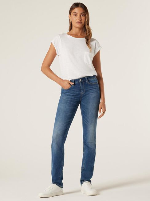 Slim Straight Jeans Lake Blue | Jeanswest