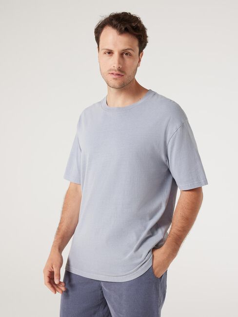 SS Ace Relaxed Fit Basic Crew Tee, Faded Blue, hi-res