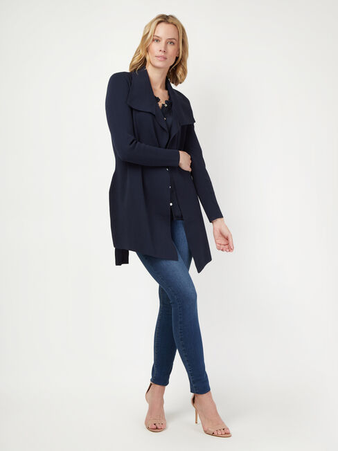 Giselle Waterfall Cardigan, Blue, hi-res