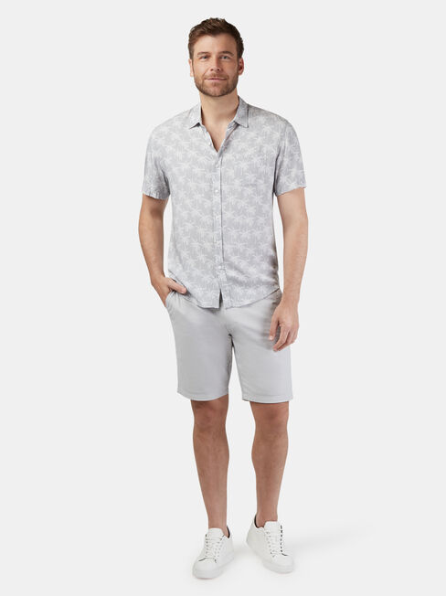 Atlas Short Sleeve Print Shirt, Grey, hi-res