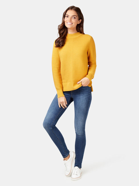 Hailey Cotton Knit, Yellow, hi-res