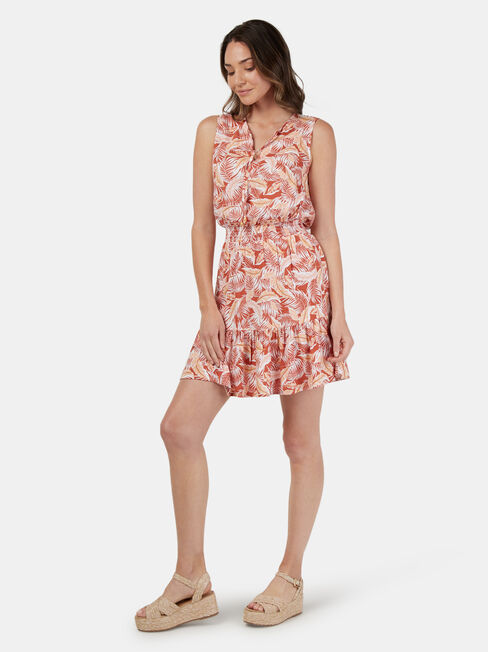 Savannah Sleeveless Dress, Red, hi-res