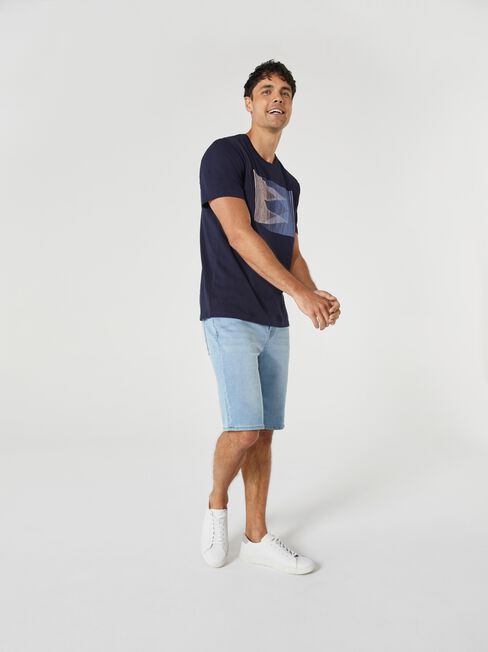 SS Jameson Print Crew Tee, Blue, hi-res