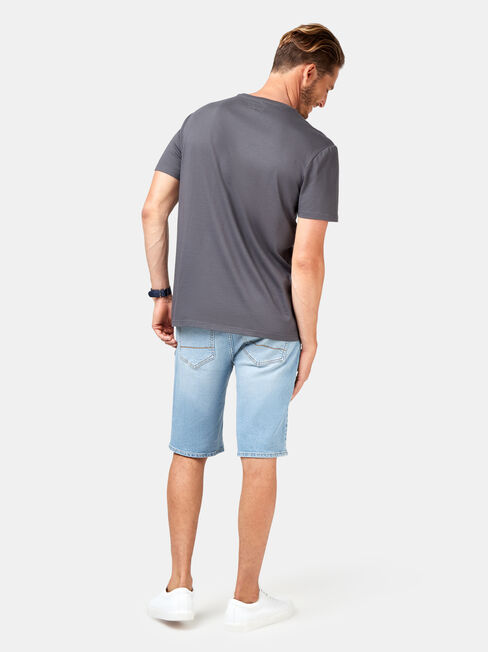 Dexter Short Sleeve Print Crew Tee, Black, hi-res