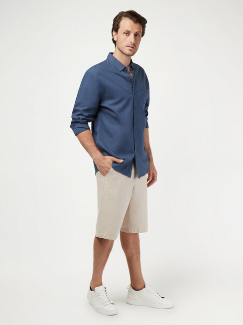 LS Brody Textured Shirt, Blue, hi-res