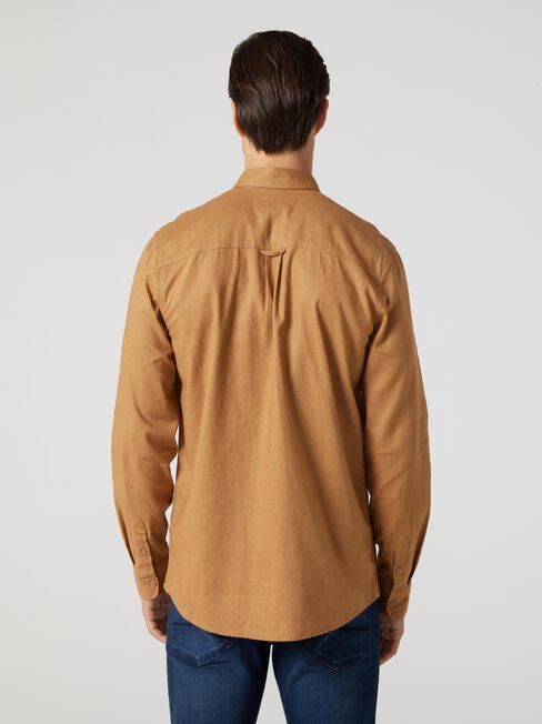 LS Brody Textured Shirt, Tobacco, hi-res