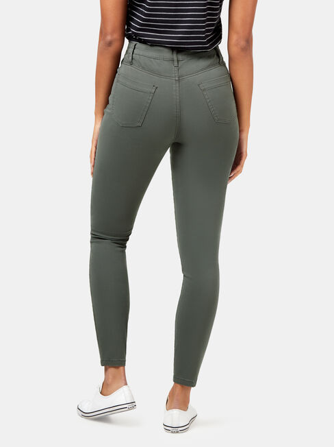 Veronica High Waist Pant, Green, hi-res