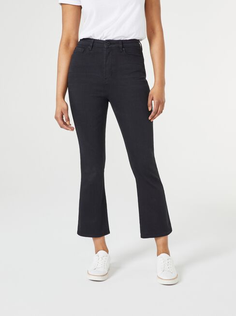 Rita High Waisted Crop Boot Jeans, Black, hi-res