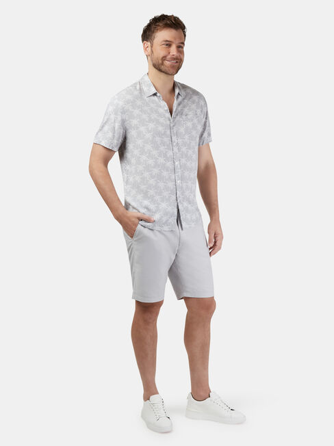 Atlas Short Sleeve Print Shirt, Grey, hi-res