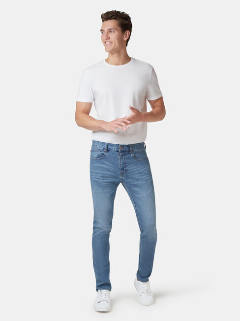 Denim Flex Slim Tapered Jeans Mid Vintage | Jeanswest