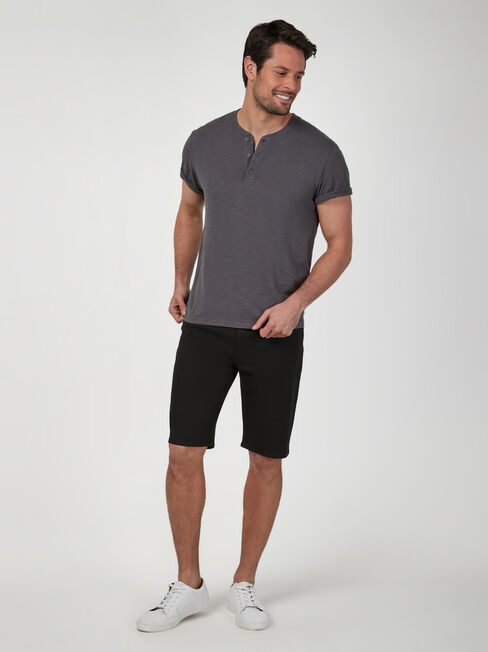 Benjamin Black Denim Short, Black, hi-res