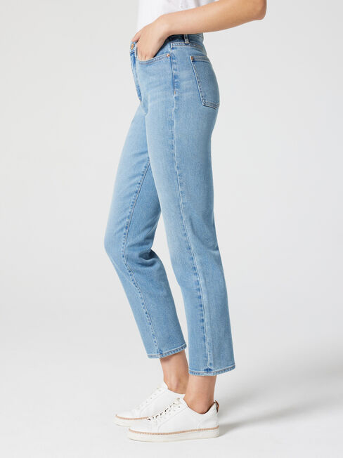 Naomi Mid Waisted Straight Jeans, Light Vintage, hi-res