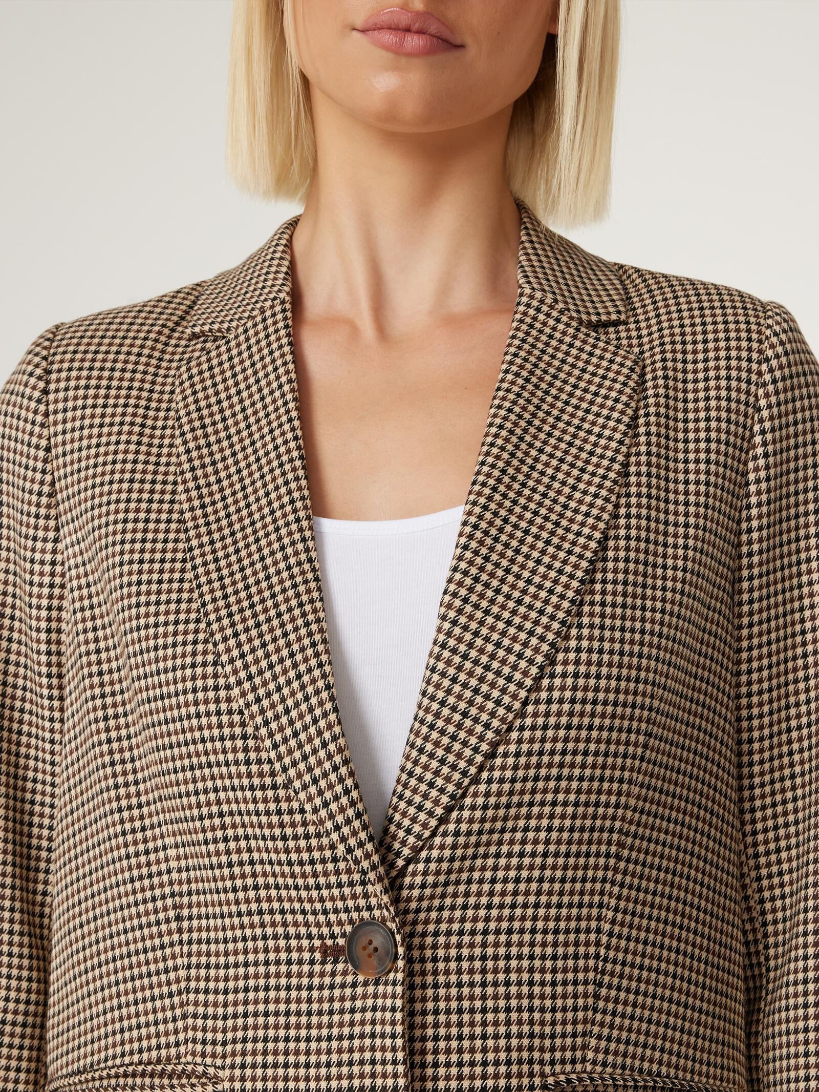Ladies houndstooth blazer on sale