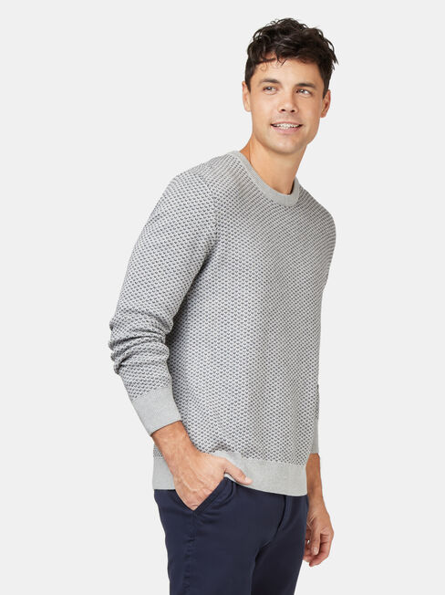 Bailey Crew Neck Knit, Grey, hi-res