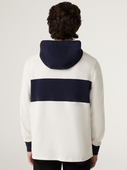 LS Morrison Hooded Henley Top, Ink/White, hi-res