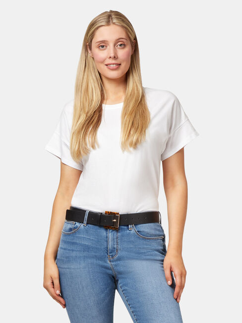 Emma Fashion Belt, Black, hi-res