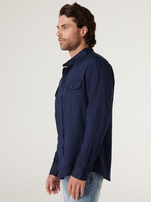 Colton Utility Long Sleeve Shirt, Ink, hi-res
