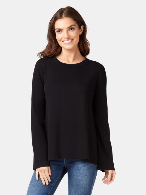 Milly Swing Knit, Black, hi-res