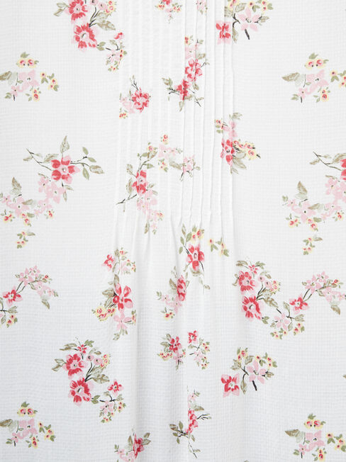 Polly Printed Kimono, White, hi-res