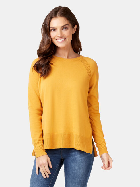 Stella Cotton Knit, Yellow, hi-res