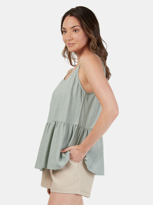 Ruby Peplum Top, Green, hi-res
