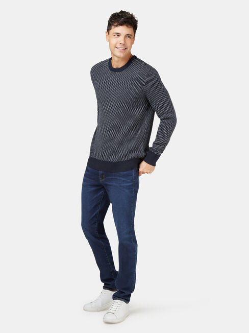 Bailey Crew Neck Knit, Blue, hi-res