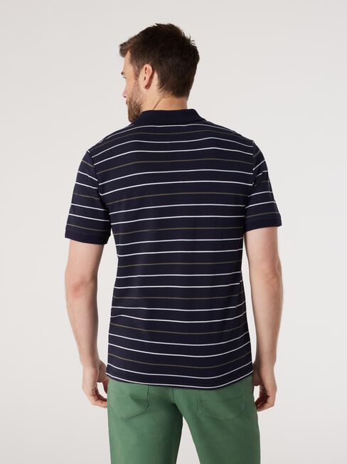 SS Porter Stripe Polo, Blue, hi-res