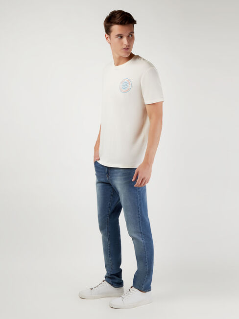 SS Trent Print Crew Tee, White, hi-res
