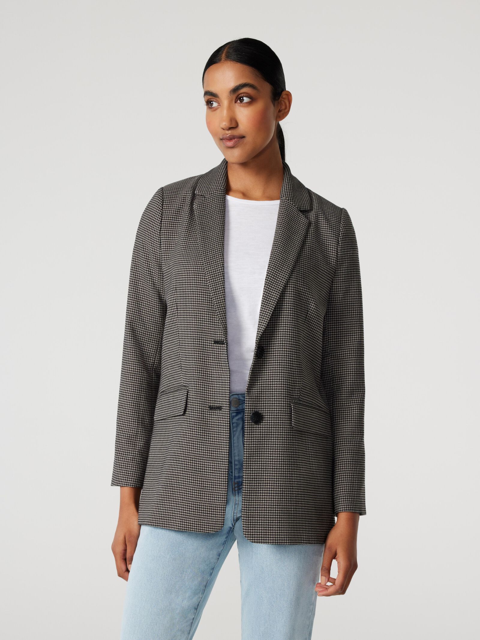 Grey check jacket hotsell women's