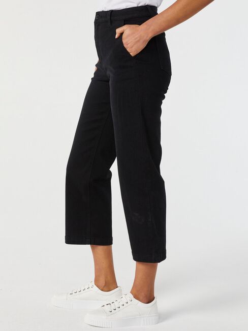 Kelsey Relaxed Capri, Black, hi-res