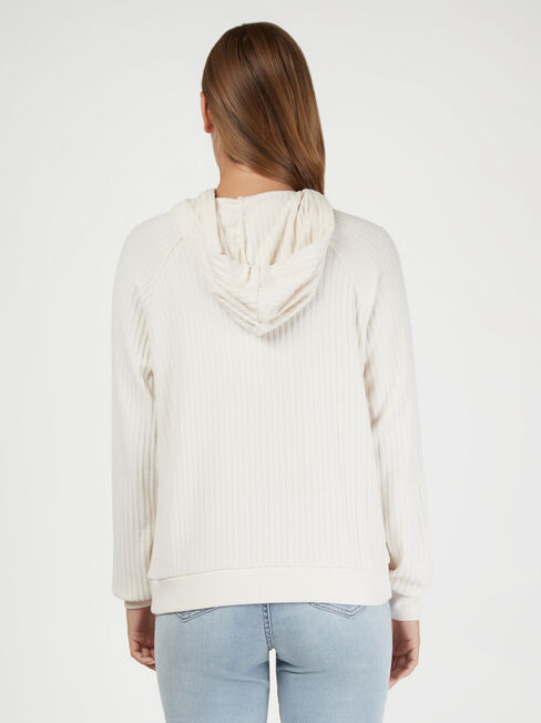 Khloe Soft Touch Hoodie, White, hi-res