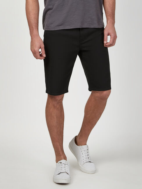 Benjamin Black Denim Short, Black, hi-res