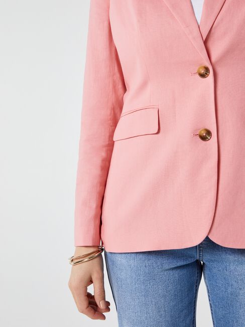 Kitty Straight Blazer, Pink, hi-res