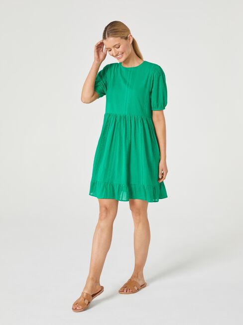 Berry Babydoll Dress, Green, hi-res