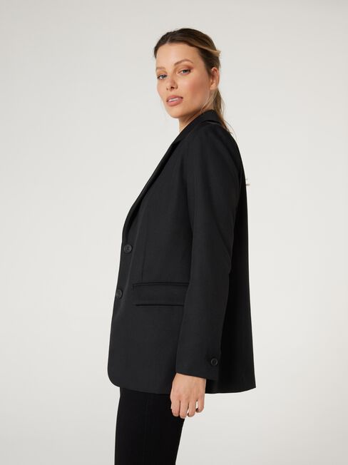 Harper Boyfriend Blazer, Black, hi-res