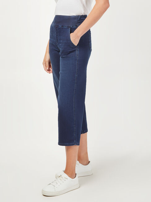 Tessa J-Luxe Wide Leg Jeans, Dark Indigo, hi-res