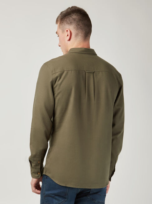 Ainsley Brushed Shirt, Green, hi-res