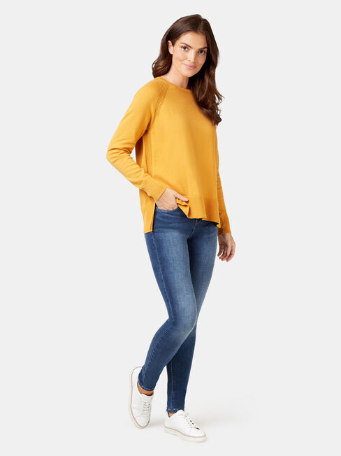 Stella Cotton Knit, Yellow, hi-res