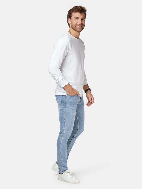 Weston Long Sleeve Tee, White, hi-res