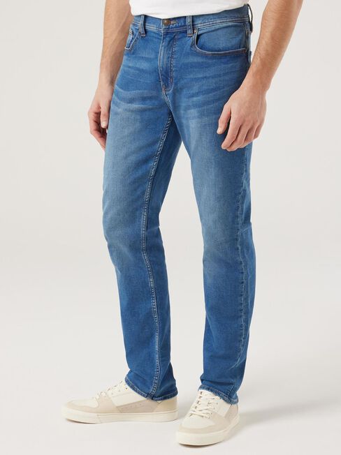 Slim Straight Knit Jeans, , hi-res