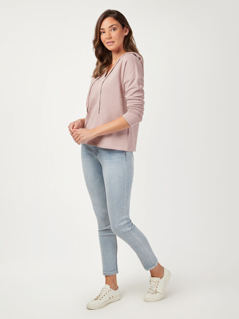 Emilia Hooded Sweat, Purple, hi-res