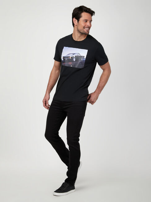 SS Holden GTS Print Crew Tee, Black, hi-res