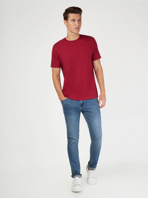SS Pablo Slub Basic Tee, Ruby, hi-res