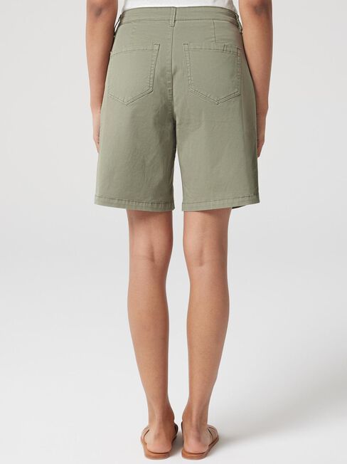 Libby Bermuda Denim Walk Short, Green, hi-res