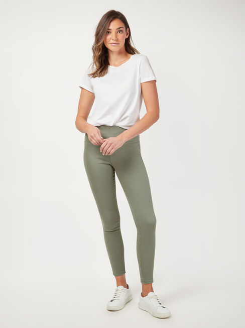 Tessa J-Luxe Skinny Jeans, Green, hi-res
