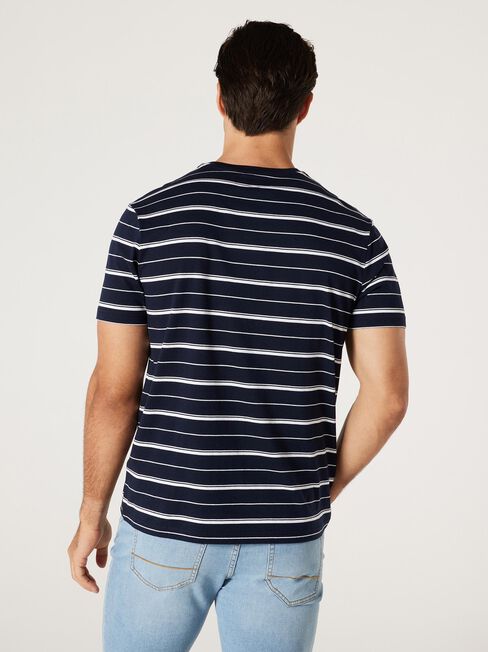 SS Jai Stripe Crew Tee, Ink Multi Stripe, hi-res